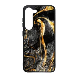 Luxury Golden Black marvanyos marvany mintas Samsung Galaxy A55 tok