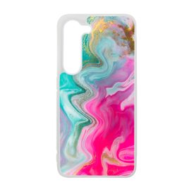 Pink gold Mixed Inks arany mintas marvanyos Samsung Galaxy A55 tok