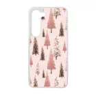 Rózsaszín karácsonyi fenyőfa mintás Samsung Galaxy A55 tok