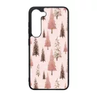 Rózsaszín karácsonyi fenyőfa mintás Samsung Galaxy A55 tok