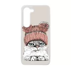 Cuki sapkás cica Samsung Galaxy A55 tok