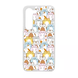 Tündéri Kawaii cica mintás Samsung Galaxy A55 tok