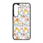 Tündéri Kawaii cica mintás Samsung Galaxy A55 tok