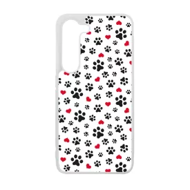 Szívecskés kutya mancs mintás Samsung Galaxy A55 tok