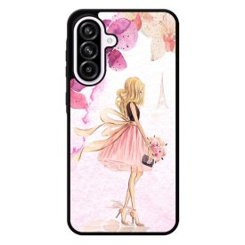 virágos fashion menyasszony párizs paris eiffel torony tavaszi Samsung Galaxy A56 tok