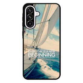 Minden nap egy új kezdet vitorlás tenger nyár Samsung Galaxy A56 tok