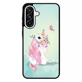Édes unikornis és a Pillangó unicorn egyszarvú Samsung Galaxy A56 tok