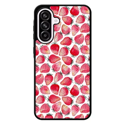 Strawberry BOOM - Eper mintás Samsung Galaxy A56 tok