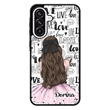 Kérd a Neveddel - LOVE Girl szerelem valentin napi Samsung Galaxy A56 tok