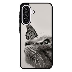 Cica és Pillangó - macskás Samsung Galaxy A56 tok