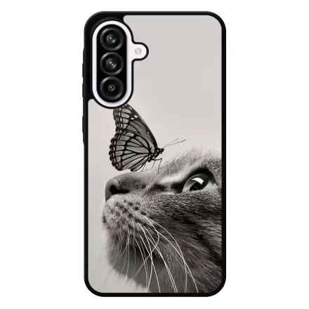Cica és Pillangó - macskás Samsung Galaxy A56 tok