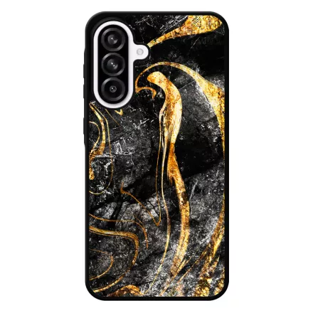 Luxury Golden Black marvanyos marvany mintas Samsung Galaxy A56 tok