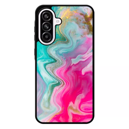 Pink gold Mixed Inks arany mintas marvanyos Samsung Galaxy A56 tok