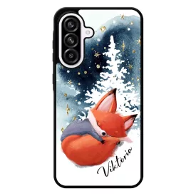 Tündéri róka - Téli mintás Samsung Galaxy A56 tok