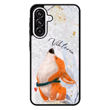 Cuki corgi kutyus - Téli mintás Samsung Galaxy A56 tok
