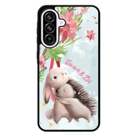 Nyuszi és Süni - Téli mintás Samsung Galaxy A56 tok