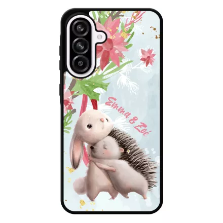 Nyuszi és Süni - Téli mintás Samsung Galaxy A56 tok