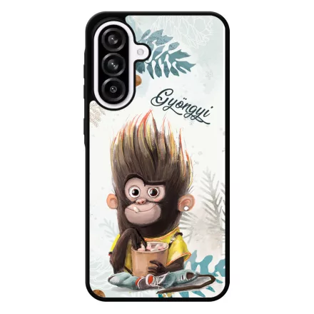 Kávés Maki - Téli mintás Samsung Galaxy A56 tok