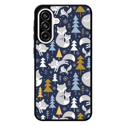 Tündéri Karácsonyi róka mintás Samsung Galaxy A56 tok