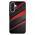 Piros fekete csíkos karbon mintás Samsung Galaxy A56 tok
