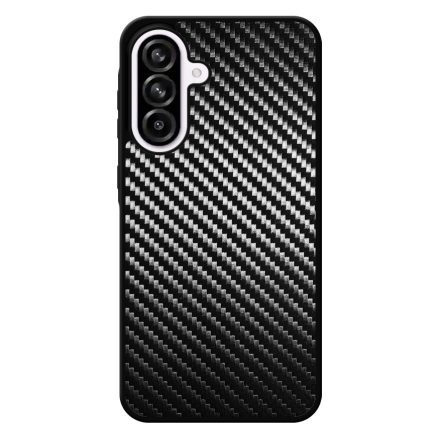 Ezüst karbon fiber mintás Samsung Galaxy A56 tok