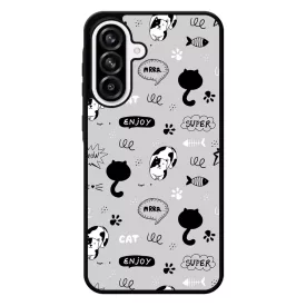 Mrrr Cuki Cica mintás Samsung Galaxy A56 tok