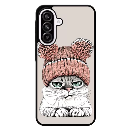 Cuki sapkás cica Samsung Galaxy A56 tok