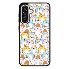 Tündéri Kawaii cica mintás Samsung Galaxy A56 tok