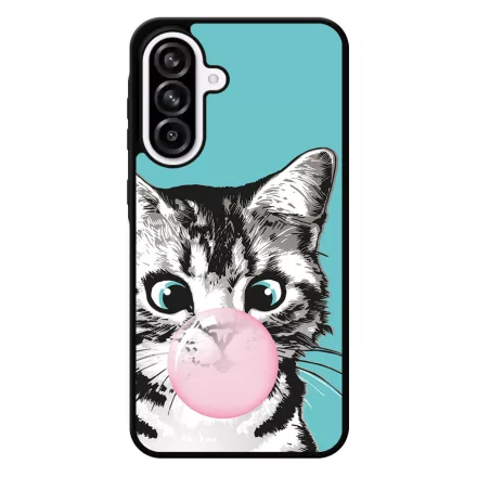 Bubble Cat - cica mintás Samsung Galaxy A56 tok