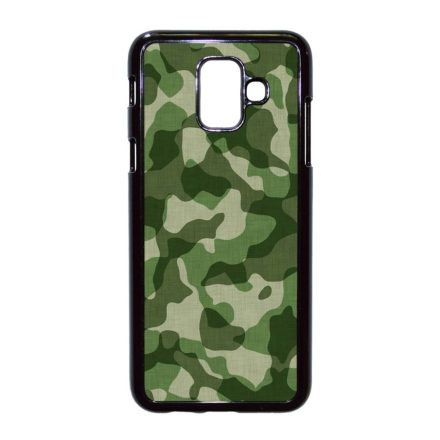 terepszin camouflage kamuflázs Samsung Galaxy A6 (2018) fekete tok