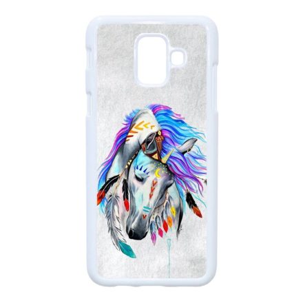 lovas indián ló art művészi native Samsung Galaxy A6 (2018) fehér tok