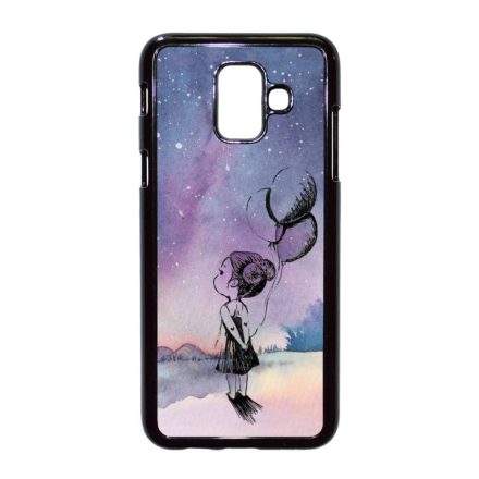 lufis kislány csajos galaxis galaxy Samsung Galaxy A6 (2018) fekete tok