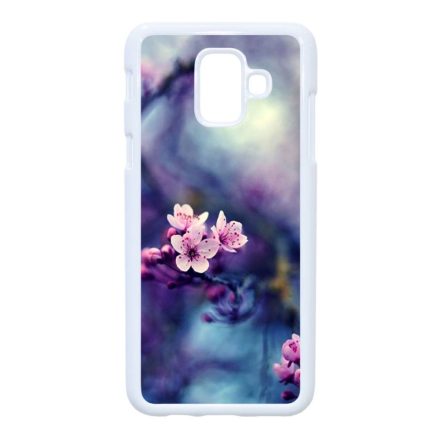tavasz virágos cseresznyefa virág Samsung Galaxy A6 (2018) fehér tok