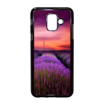 levendula levendulás levander lavender provence Samsung Galaxy A6 (2018) fekete tok