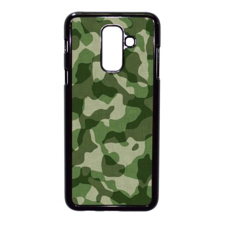 terepszin camouflage kamuflázs Samsung Galaxy A6 Plus (2018) fekete tok