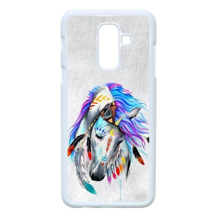 lovas indián ló art művészi native Samsung Galaxy A6 Plus (2018) fehér tok