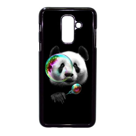panda pandás Samsung Galaxy A6 Plus (2018) fekete tok