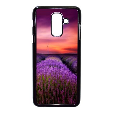 levendula levendulás levander lavender provence Samsung Galaxy A6 Plus (2018) fekete tok