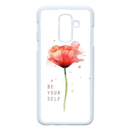pitypangos be yourself virágos tavaszi Samsung Galaxy A6 Plus (2018) fehér tok