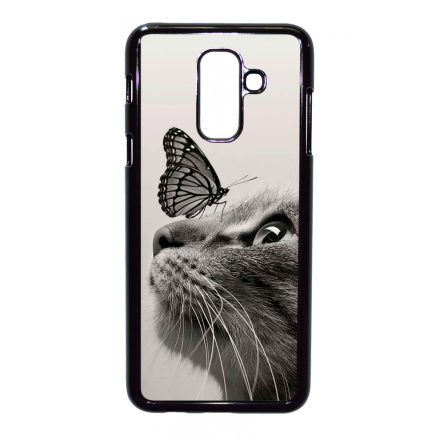 Cica és Pillangó - macskás Samsung Galaxy A6 Plus (2018) tok