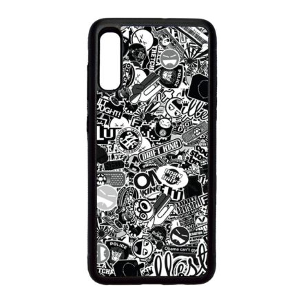 stickerbomb matricabomba Samsung Galaxy A70 fekete tok