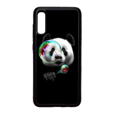 panda pandás Samsung Galaxy A70 fekete tok