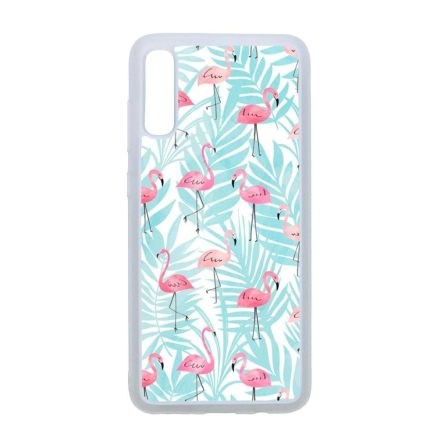 Flamingo Pálmafa nyár Samsung Galaxy A70 átlátszó tok