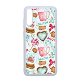 téli karácsonyi csajos mintás Samsung Galaxy A70 átlátszó tok