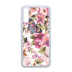 pillangós lepkés virág mintás Samsung Galaxy A70 átlátszó tok