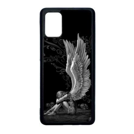 angyal angyalos fekete bukott Samsung Galaxy A71 fekete tok