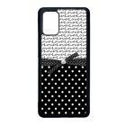 szerelem love fekete fehér pöttyös Samsung Galaxy A71 fekete tok