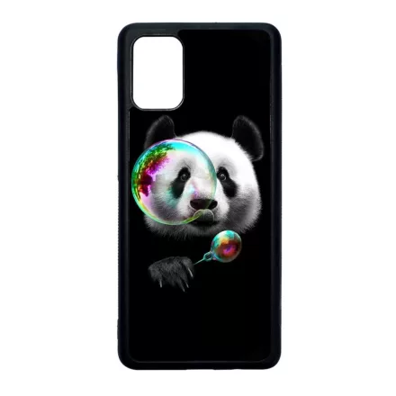 panda pandás Samsung Galaxy A71 fekete tok