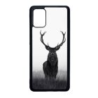 szarvas szarvasos agancs őszi fehér Samsung Galaxy A71 fekete tok
