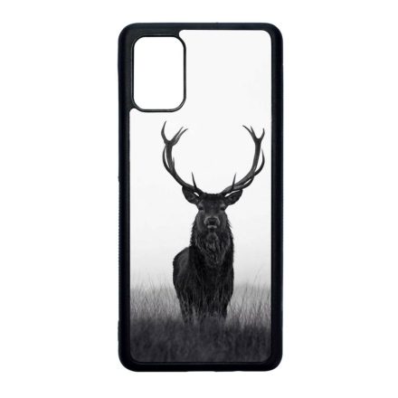 szarvas szarvasos agancs őszi fehér Samsung Galaxy A71 fekete tok